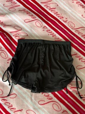 SHEIN Black Side-Tie Sheer Shorts
